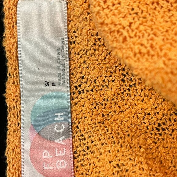 Free People FP Beach Women's Orange Boucle Sweater Tank Size Small - Picture 6 of 7